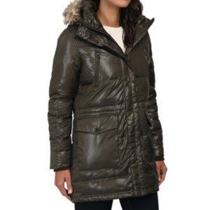 Ralph Lauren Faux Fur Hooded Down Coat Jacket